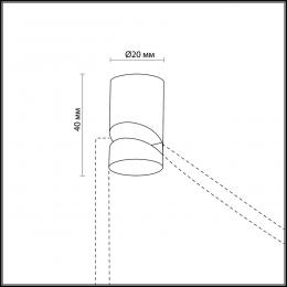 Odeon light 3898/H L-VISION ODL20 225 золотистый/металл дополн. крепление LUCAS (1 шт в коробке)  - 2 купить